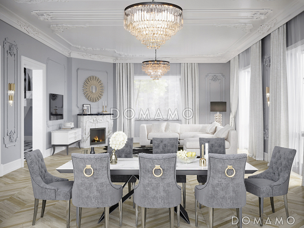 Проект двухэтажного особняка из газобетона с мансардой, балконом и террасой