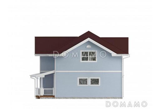 Проект каркасного дома с рационально распланированной планировкой / Фасад 4