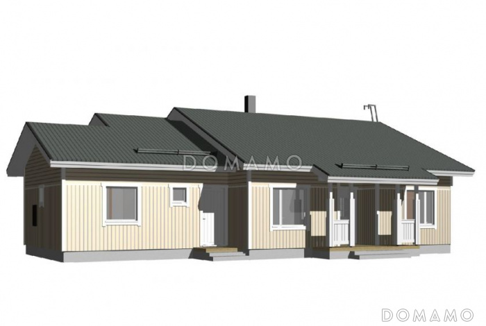 Проект каркасного дома с гостиной нестандартной формы