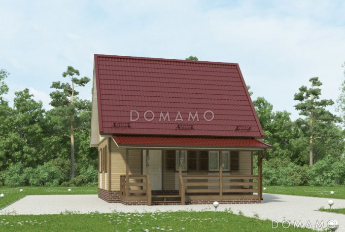 Проект дома 6х7 из клееного бруса