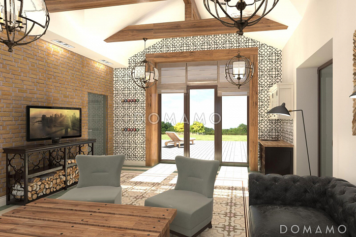 Проект кирпичного дома для нескольких поколений семьи