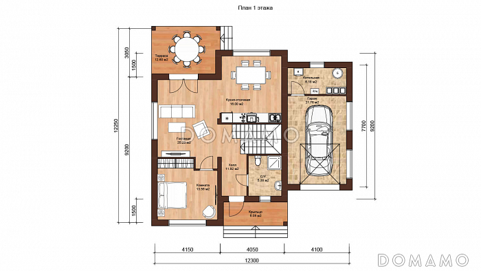 АБЕРДИН 200 / План 1 этажа