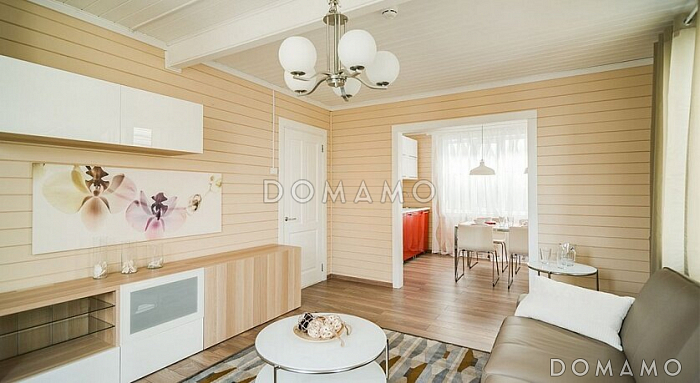 Проект  дома из клееного бруса строгого современного стиля