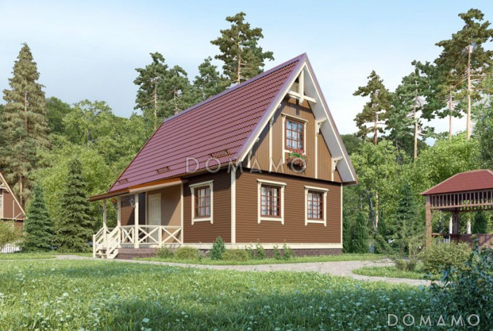 Проект дома из клееного бруса с санузлом