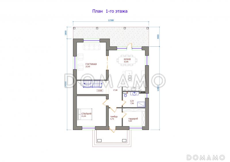 Проект 112 / План 1 этажа