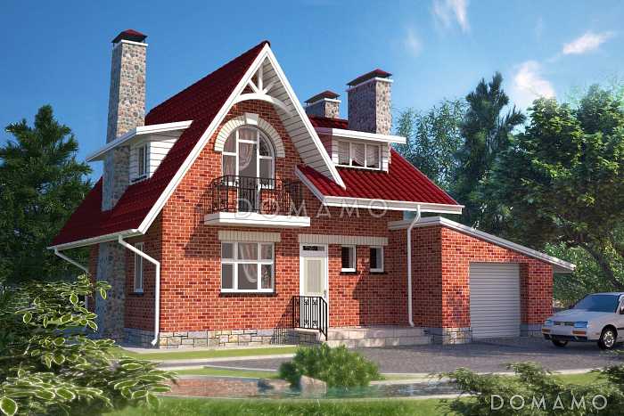 Проект дачного дома из газобетона для небольшой семьи