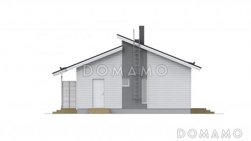 Проект одноэтажного каркасного дома с просторной кухней / Фасад 2