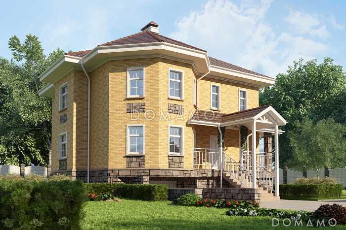 Проект рационально запланированного дома с цокольным этажом