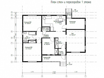 Каркасный дом "Гарматон" / План 1 этажа