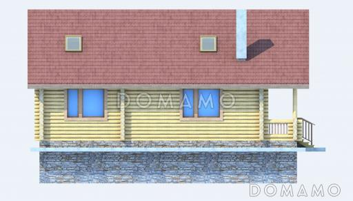 Проект деревянного дома с подвалом / Фасад 4