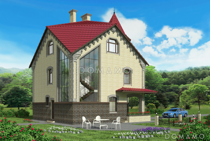 Проект коттеджа в готическом стиле