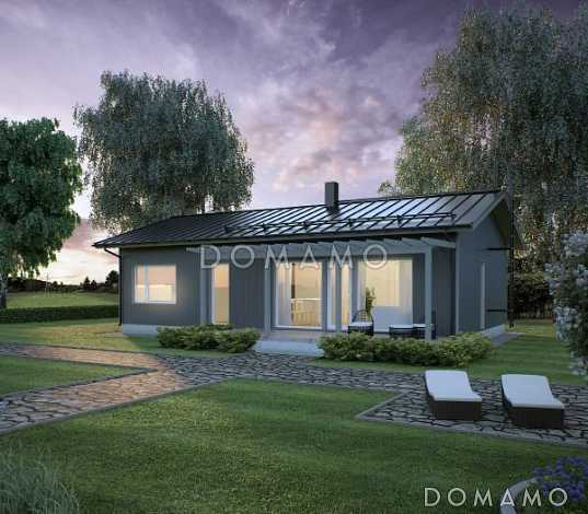 Проект одноэтажного каркасного дома до 100 кв.м